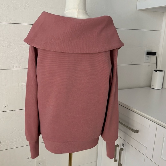 Varley Vine Half Zip Ottoman Sweatshirt Blush Pink Size S - Picture 4 of 6